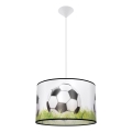 Kinder hanglamp aan een koord FOOTBALL 1xE27/15W/230V diameter 40 cm voetbal