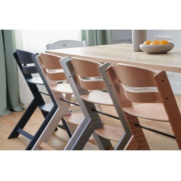 KINDERKRAFT - Chaise de repas pour bébé avec revêtement ENOCK grise