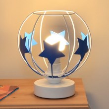 Kindertafel lamp STARS 1xE27/15W/230V blauw/wit