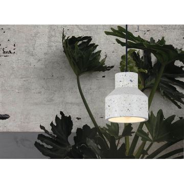 Hanglamp aan een koord RESIN 1xE27/11W/230V wit/zwart