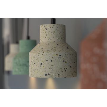 Hanglamp aan een koord RESIN 1xE27/11W/230V wit/zwart