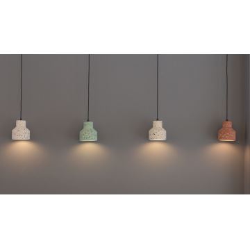 Hanglamp aan een koord RESIN 1xE27/11W/230V wit/zwart