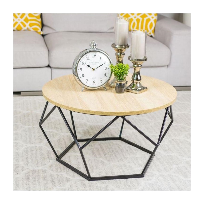 Koffie Tafel DIAMOND 40x70 cm zwart/beige