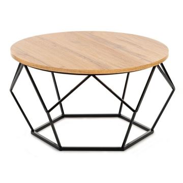 Koffie Tafel DIAMOND 40x70 cm zwart/bruin