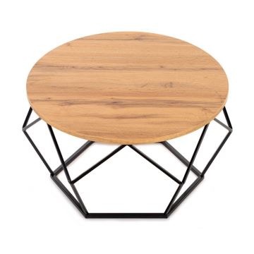 Koffie Tafel DIAMOND 40x70 cm zwart/bruin