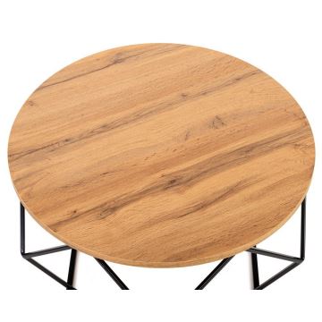 Koffie Tafel DIAMOND 40x70 cm zwart/bruin