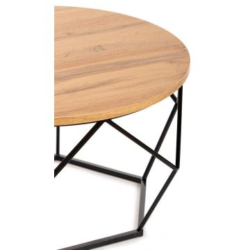 Koffie Tafel DIAMOND 40x70 cm zwart/bruin