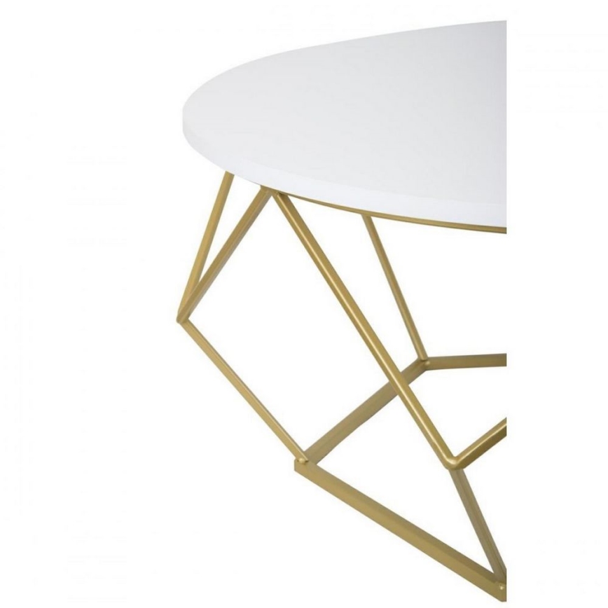 Koffie Tafel DIAMOND 41,5x90 cm goud/wit