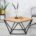 Koffie Tafel DIAMOND 60x60 cm zwart/bruin