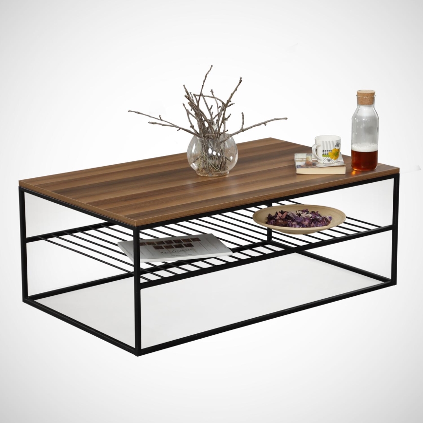 Koffie Tafel ETNA 43x95 cm bruin/zwart