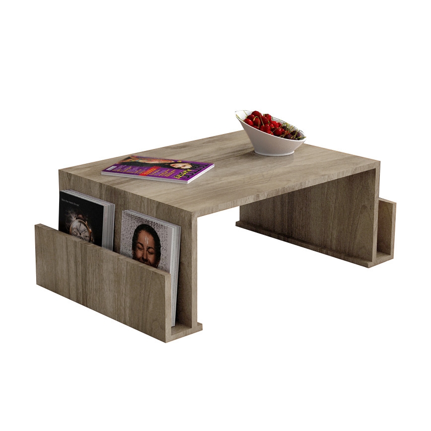 Koffie Tafel MAGAZIN 37x95 cm bruin