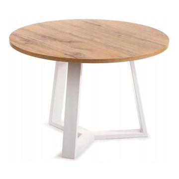 Koffie Tafel TRILEG 48x70 cm wit/bruin