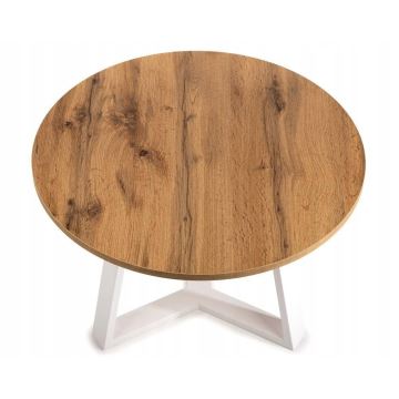 Koffie Tafel TRILEG 48x70 cm wit/bruin