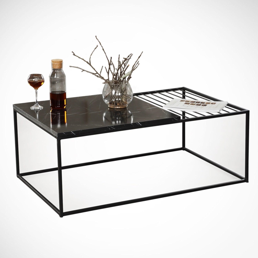 Koffie Tafel  ZINUS 43x95 cm zwart