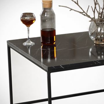 Koffie Tafel  ZINUS 43x95 cm zwart