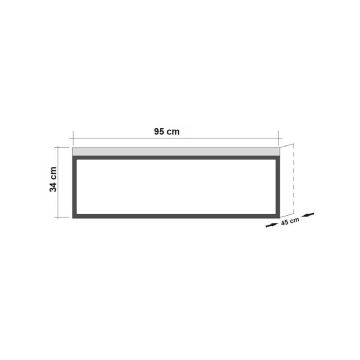 Koffietafel QUANTUM 34x95 cm bruin/zwart