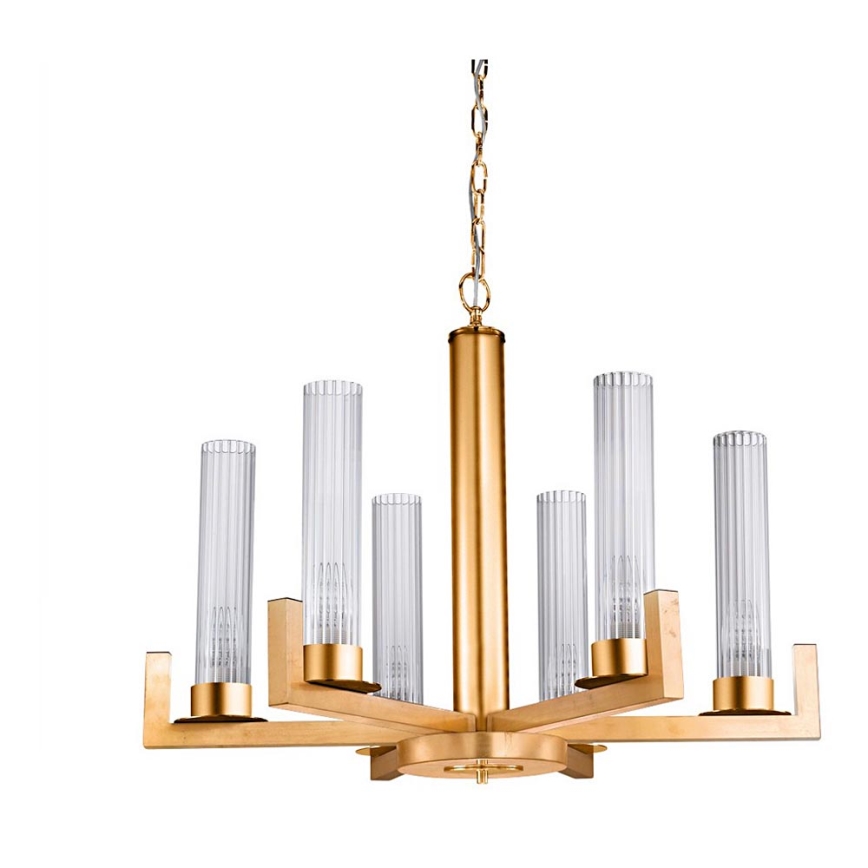 Kolarz 6009.80630 - Hanglamp aan een ketting RAGGIO 6xE14/25W/230V 24K goud