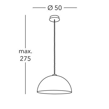 Kolarz A1339.31.Co.VinAu/50 - Hanglamp aan een koord CULT 1xE27/100W/230V diameter 50 cm goud