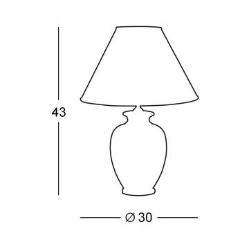 Kolarz A1340.70 - Tafel Lamp CHIARA 1xE27/100W/230V wit diameter 30 cm