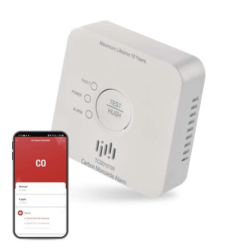 Koolmonoxidedetector GoSmart 2xAA Wi-Fi Tuya