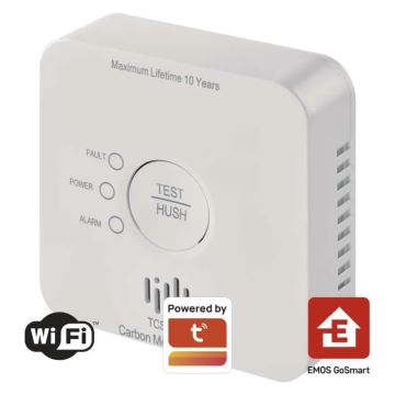 Koolmonoxidedetector GoSmart 2xAA Wi-Fi Tuya