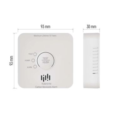 Koolmonoxidedetector GoSmart 2xAA Wi-Fi Tuya