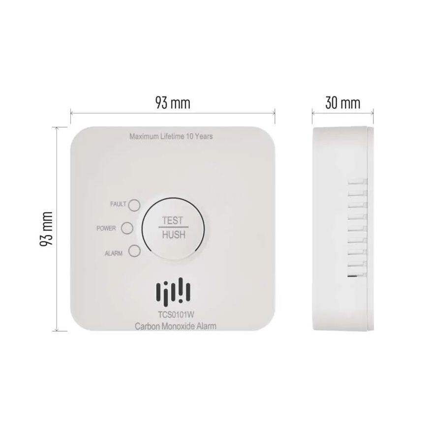 Koolmonoxidedetector GoSmart 2xAA Wi-Fi Tuya