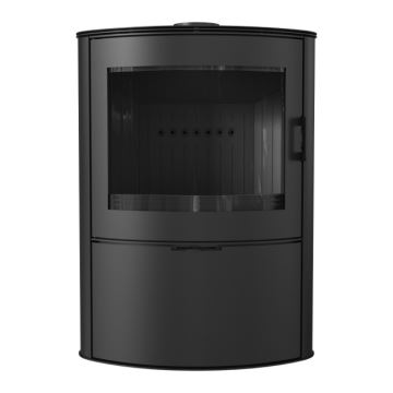 Kratki - Cheminée en acier avec fermeture de porte automatique 10kW 150 mm noir