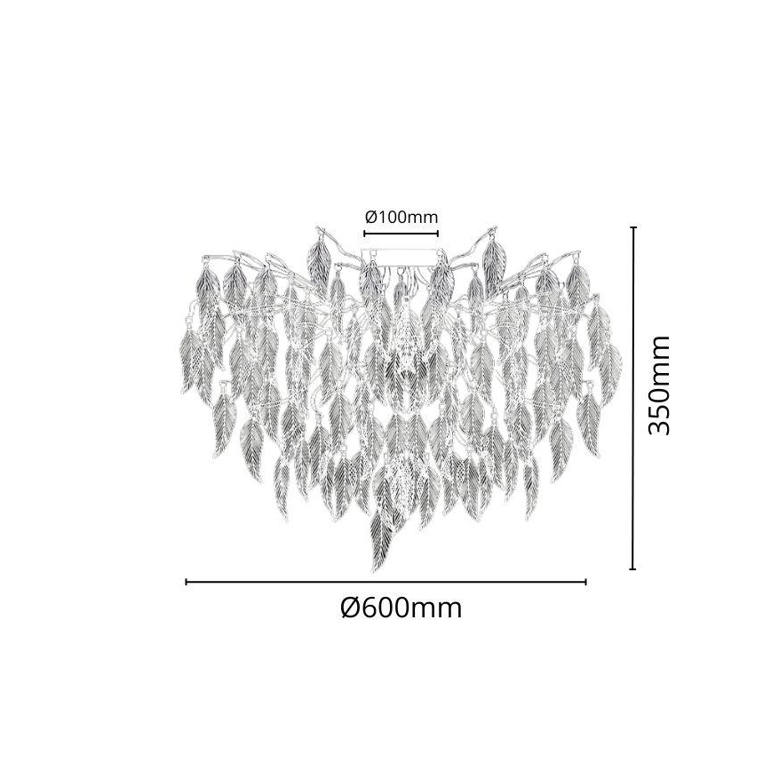 Kristallen hangende kroonluchter 10xG9/40W/230V zwart