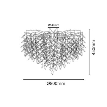 Kristallen hangende kroonluchter 12xG9/40W/230V goud