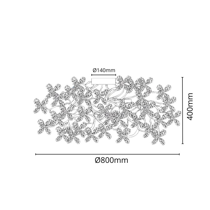 Kristallen hangende kroonluchter 12xG9/40W/230V kleurrijk