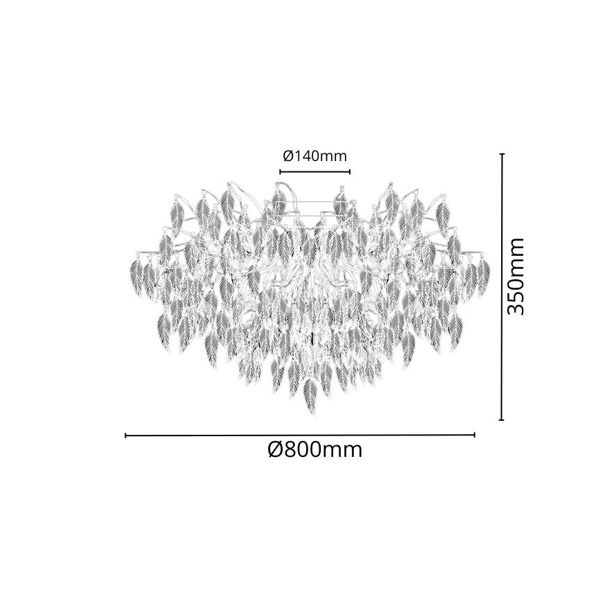 Kristallen hangende kroonluchter 12xG9/40W/230V zwart