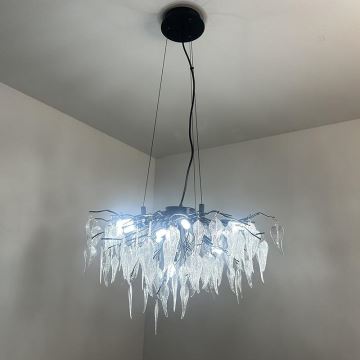 Kristallen hanglamp aan een koord 10xG9/40W/230V zwart