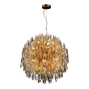 Kristallen hanglamp aan een koord 24xG9/40W/230V goud