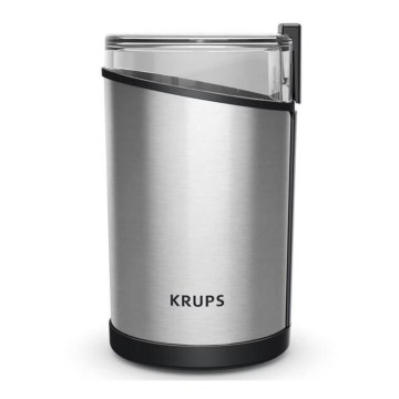 Krups - Elektrische koffiebonenmolen 85g FAST-TOUCH 200W/230V chroom