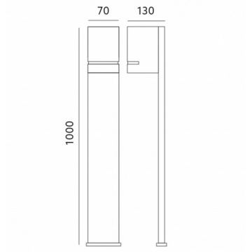 Lamp voor Buiten QUAZAR 1xGU10/11W/230V IP44 zwart