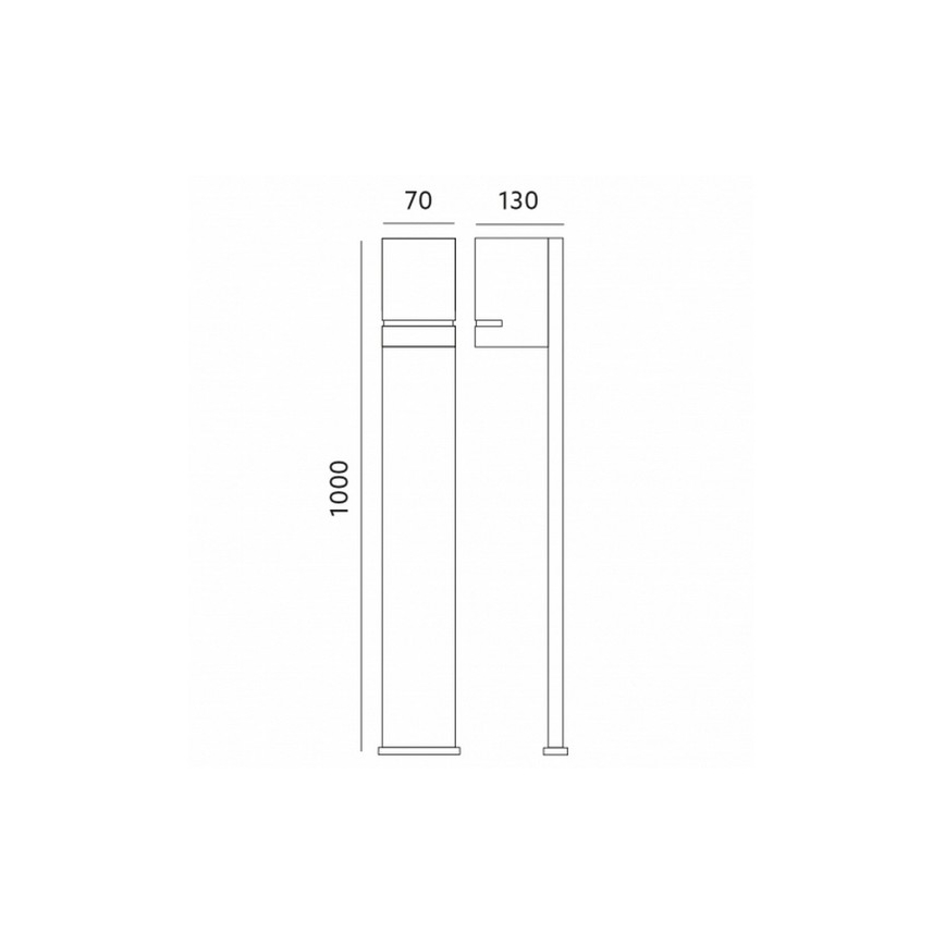 Lamp voor Buiten QUAZAR 1xGU10/11W/230V IP44 zwart