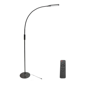 Lampadaire à intensité variable LED/9W/24V 3000-6500K noir + télécommande