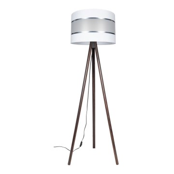 Lampadaire CORAL 1xE27/60W/230V wenge/blanc/chrome