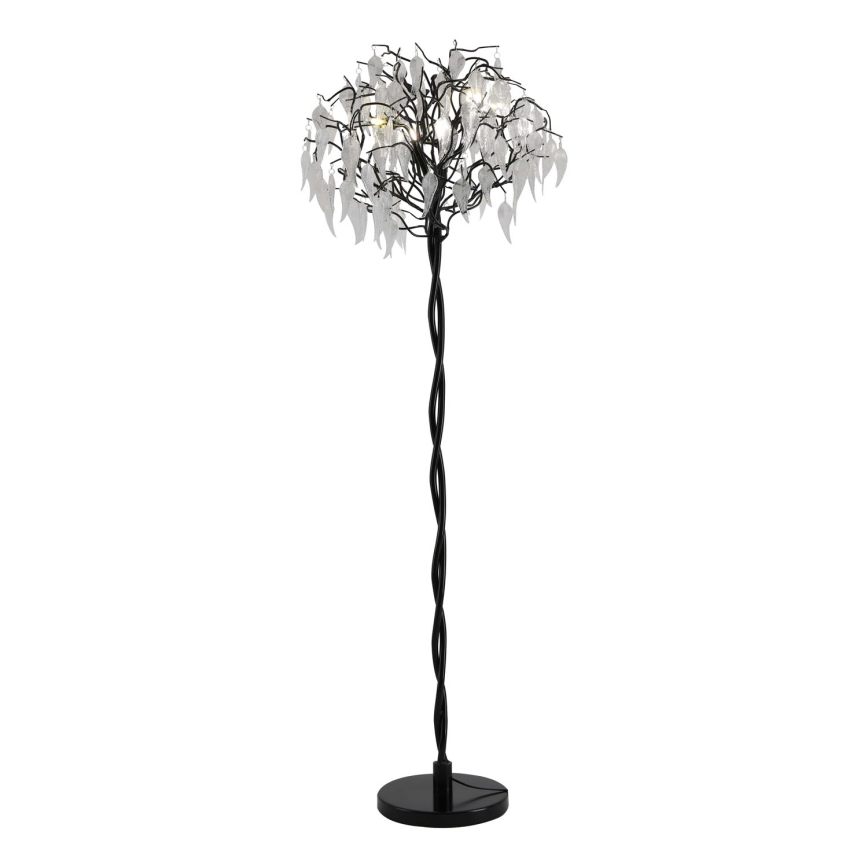 Lampadaire en cristal 5xG9/40W/230V noir