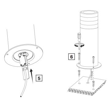 Lampadaire extérieur RINO 1xE27/12W/230V IP54 44 cm noir