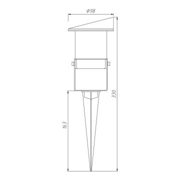 Lampadaire extérieur VILO 1xGU10/60W/230V IP65 noir