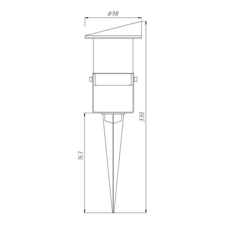 Lampadaire extérieur VILO 1xGU10/60W/230V IP65 noir