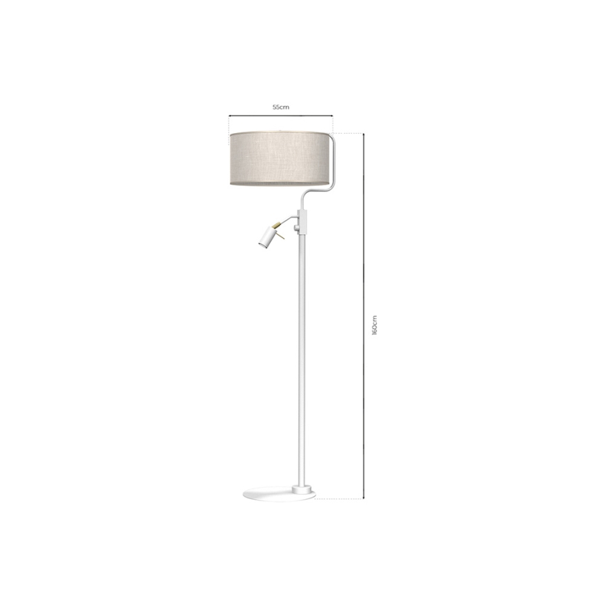 Lampadaire LINO 1xE27/40W/230V + 1xGU10-MR11/7W