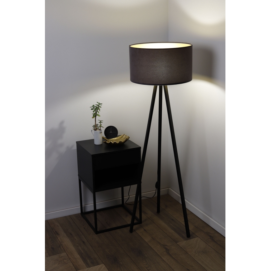 Lampadaire STANDART 1xE27/60W/230V gris/wengé