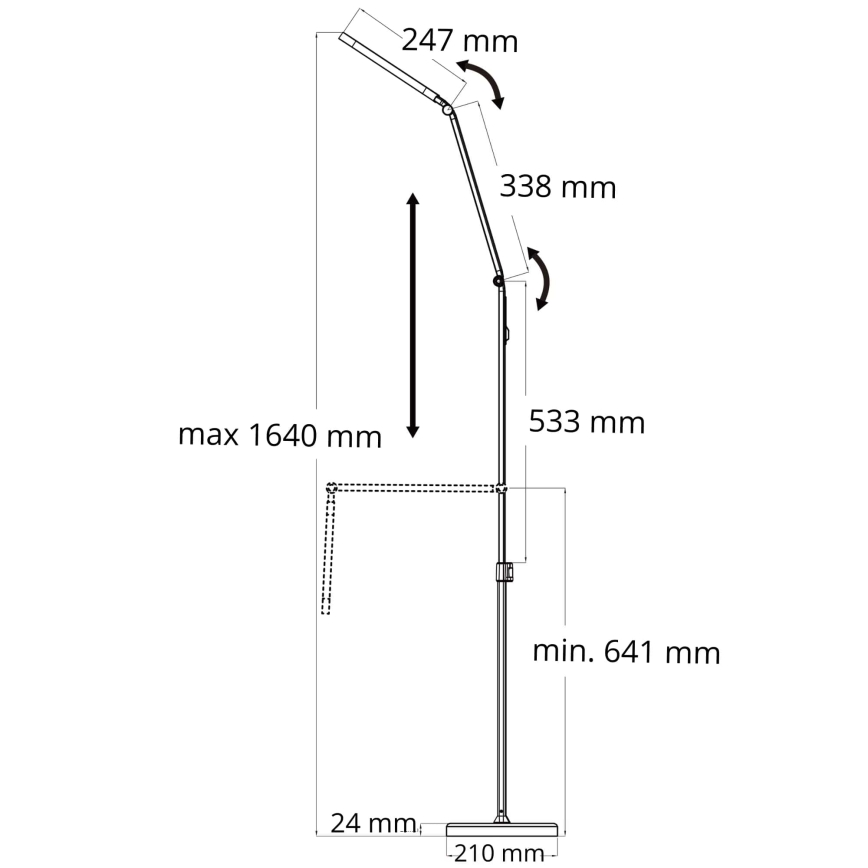 Lampadaire tactile LED à intensité variable FERRARA LED/13W/230V 3000/4000/6000K blanc