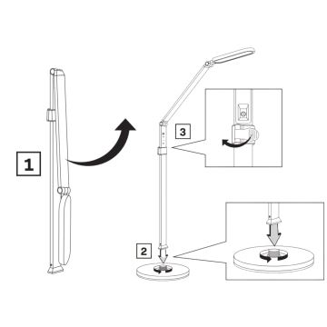 Lampadaire tactile LED à intensité variable FERRARA LED/13W/230V 3000/4000/6000K blanc