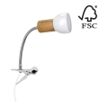 Lampe à pince SVENDA 1xE27/60W/230V bouleau - certifié FSC