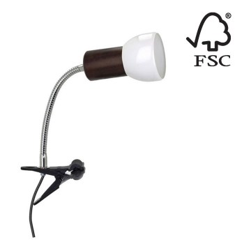 Lampe à pince SVENDA 1xE27/60W/230V hêtre - certifié FSC