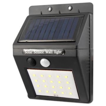 Lampe de rue solaire avec détecteur et panneau externe LED/0,55W/3,7V IP65